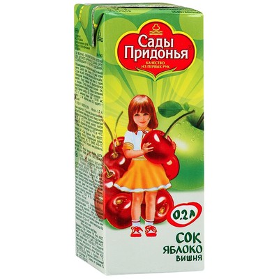 Сок Сады Придонья яблочно-вишневый 0,2л 3шт/уп