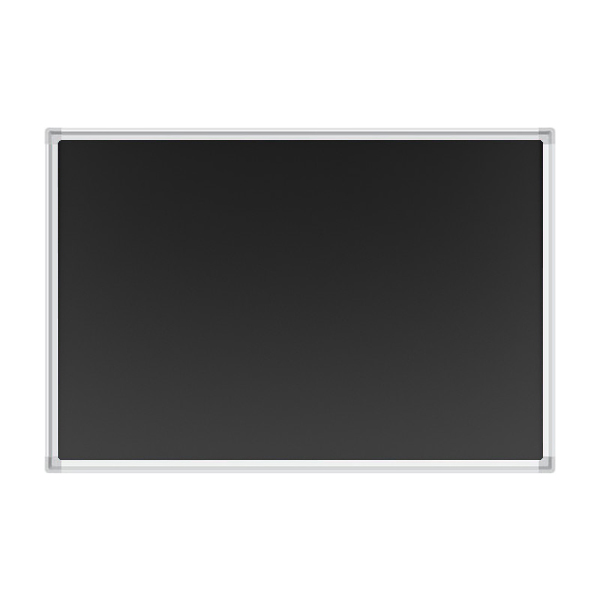 Школьная магнитно-меловая доска, 150х120 см, черная, одноэлементная, в алюминиевой рамке