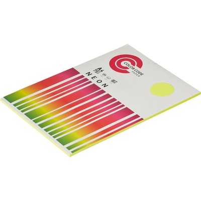 Бумага цветная ColorCode (желтый неон), 75гр, А4, 50 листов