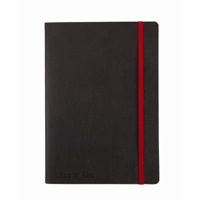Блокнот OXFORD BLACK'n'RED A5 72л фикс.резинка, карман, мягк.обл. 400051204