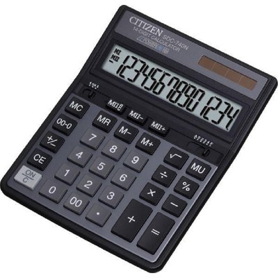 Калькулятор настольный CITIZEN бухг. SDC-740 N 14 разряд. Dual Power