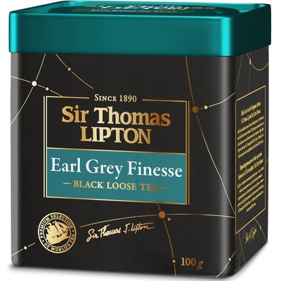 Чай Lipton Sir Thomas Earl Grey Finese черн., 100г
