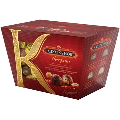 Набор конфет А.Коркунов ассорти темный шоколад 137 г