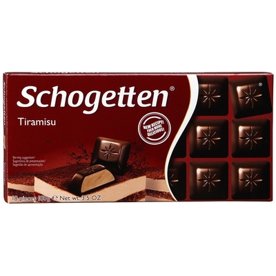 Шоколад Schogetten темный с начинкой крем тирамису, 100г