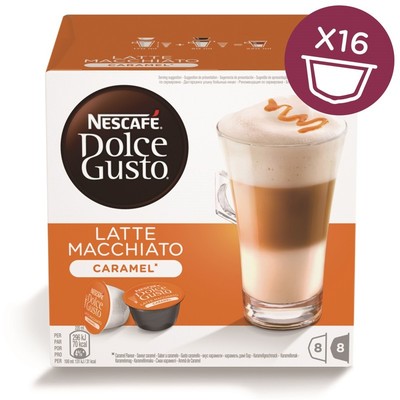 Капсулы для кофемашин NESCAFE DOLCE GUSTO Латте Макиато со вкусомкарамели