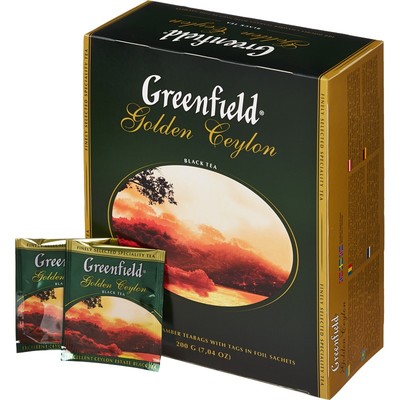 Чай Greenfield Golden Ceylon черный фольгир.100пак/уп 0581-09