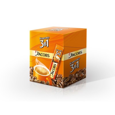 Кофе JACOBS растворимый 3 в 1 Классика 24штx12г