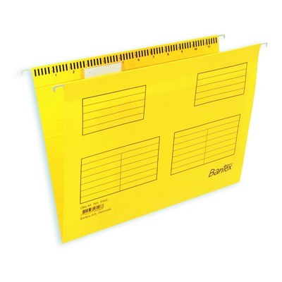Подвесная папка BANTEX желтая размер Foolscap 25 шт. Дания 100