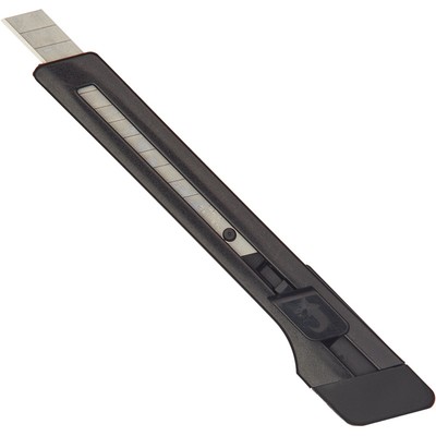 Нож канцелярский EDDING (E-M 9) 9 мм, с фиксатором, пластик, цв.черный