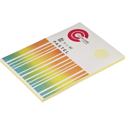 Бумага цветная ColorCode (желтая пастель), 80гр, А4, 100 листов
