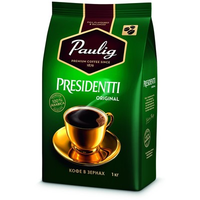 Кофе Paulig Presidentti Original в зернах 1 кг.