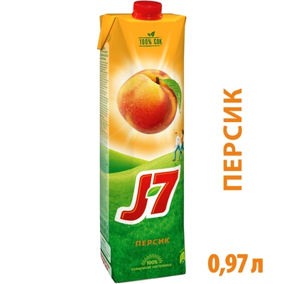 Нектар J7 персик 0,97л