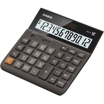 Калькулятор настольный Casio DH-12-BK-S-EH, 12-разрядный