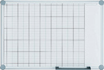 Белая настенная магнитно-маркерная доска Hebel, 120х90 см, расчерченная