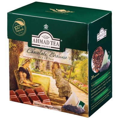 Чай Ahmad Tea Шоколадный брауни черный пирамидки 20шт