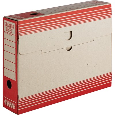 Короб Архивный ATTACHE, 75 мм, переплетный картон, красный