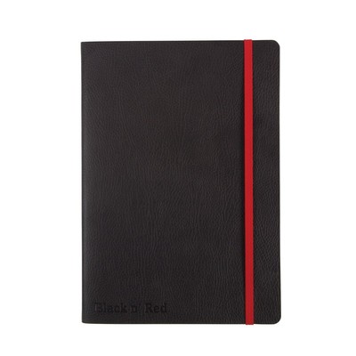 Блокнот OXFORD BLACK'n'RED A5 72л фикс.резинка, карман, тв.обл. 400033673