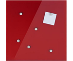 Стеклянная магнитно-маркерная доска Hama Belmuro, 48х48 см, красная
