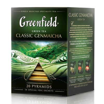 Чай Greenfield Genmaicha зеленый фольгир. 20пак/уп 1155-08