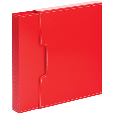 Папка на 100 файлов в коробе красный