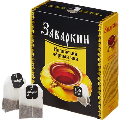 Чай Лисма Заваркин черный 100пакx1,5г