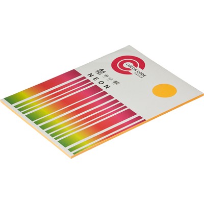 Бумага цветная ColorCode (оранжевый неон), 75гр, А4, 100 листов