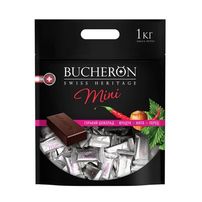 Шоколад BUCHERON mini горький с фундуком,мятой и кайенским перцем 1 кг