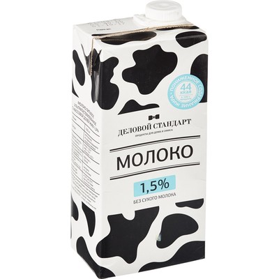 Молоко Деловой стандарт ультрапастер.1,5% 1000гр.шт.
