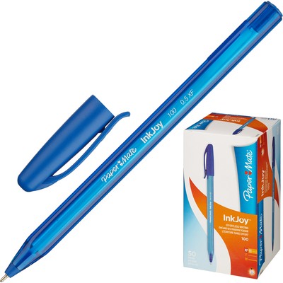 Ручка шариковая PAPER MATE InkJoy трегхранный корпус синий ст., 0,5мм.