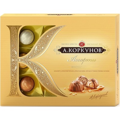 Набор конфет А.Коркунов ассорти молочный шоколад 110 г