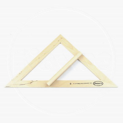 Линейка Треугольник для школьной доски деревянный равнобедр. 35см, Можга с370