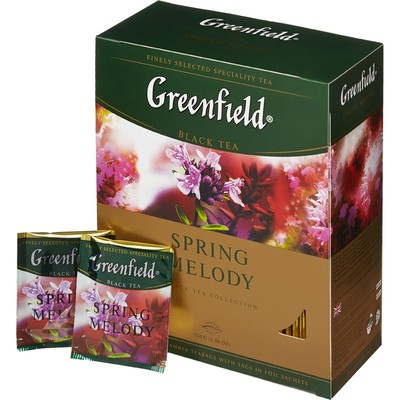 Чай Greenfield Spring Melody черный фольгир.100 пак 1065-09