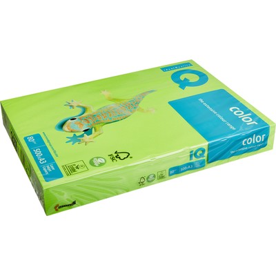 Бумага цветная IQ COLOR (А3,80г,NEOGN-зеленый неон) 500л/пач