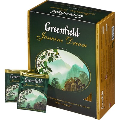 Чай Greenfield Jasmin Dream зеленый,100пак/уп 0586-09