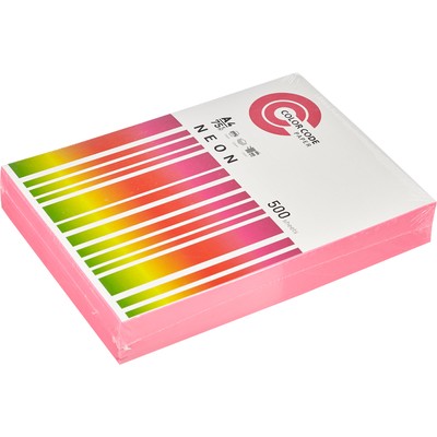 Бумага цветная ColorCode (малиновый неон), 75г, А4, 500 листов