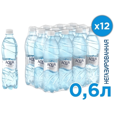 Вода питьевая Аква Минерале ПЭТ 0,6л негаз.12 шт/уп