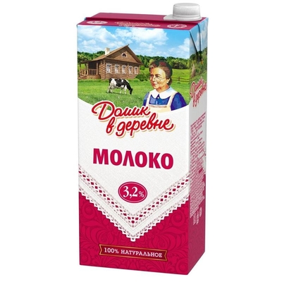Молоко Домик в Деревне 3,2% 950г 12 шт/уп