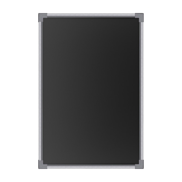 Школьная магнитно-меловая доска, 75х100 см, черная, одноэлементная, в стальной рамке