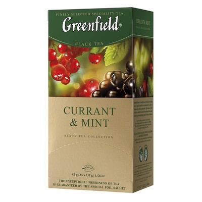 Чай Greenfield Currant and Mint черный фольгир. 25пак/уп 1249-10