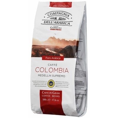 Кофе COMPAGNIA DELL`ARABICA Puro Arabica Colombia Medellin Suprem зер 500г