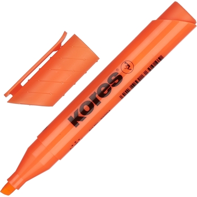 Маркер выделитель текста KORES 1-4 мм оранжевый 36004