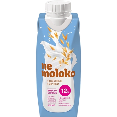 Напиток овсяный сливочный Nemoloko 12% 0,25 л
