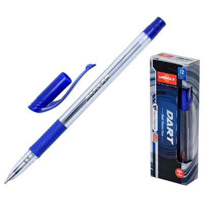 Ручка шариковая Unimax Dart GP 0,7мм, син, масл, треуг. неавтом.