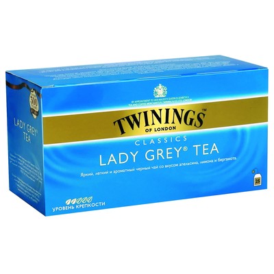 Чай Twinings Lady Grey Tea черный 25 пакетиков