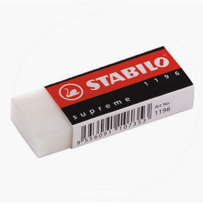 Ластик STABILO supreme 1196, пластик, карт.чехол  62?22?12 мм.