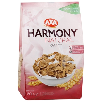 Завтрак Хлопья AXA Гармония мультизерновые натуральные, 500г