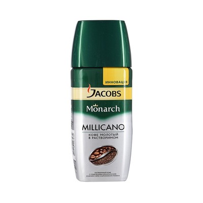 Кофе Jacobs Monarch Millicano раств.с молотым 95г стекло