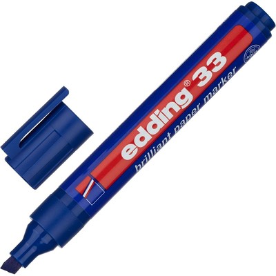 Маркер пигментный EDDING E-33/003 синий 1,5-3 мм  скош. наконечник
