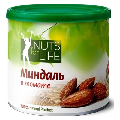 Орехи Миндаль Nuts for life обжаренный с томатом, 115г