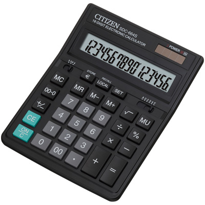Калькулятор настольный CITIZEN бухг. SDC-664S 16 разряд. Dual Power